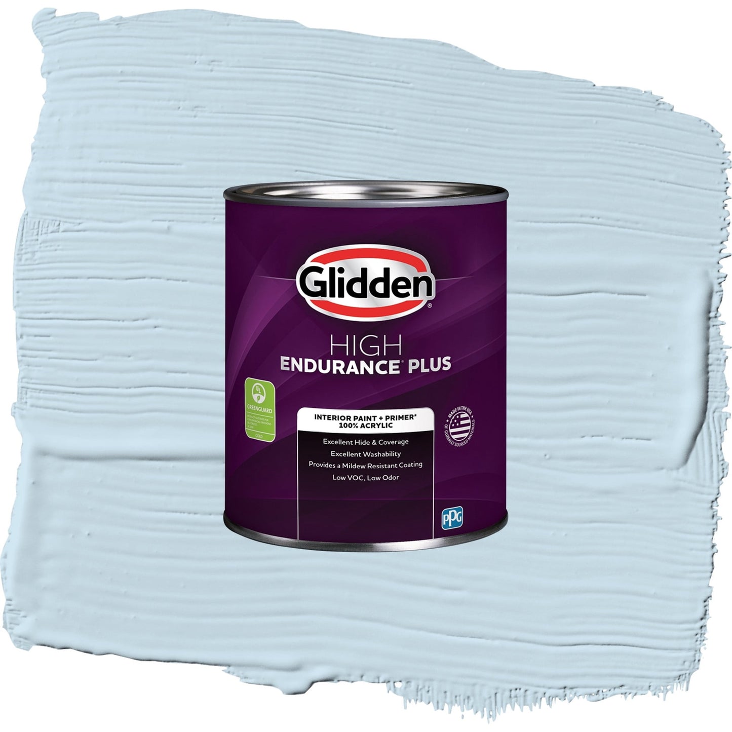 Glidden HEP Blue Pearl / Blue, Semi-Gloss Interior Paint with Primer, 1 Quart