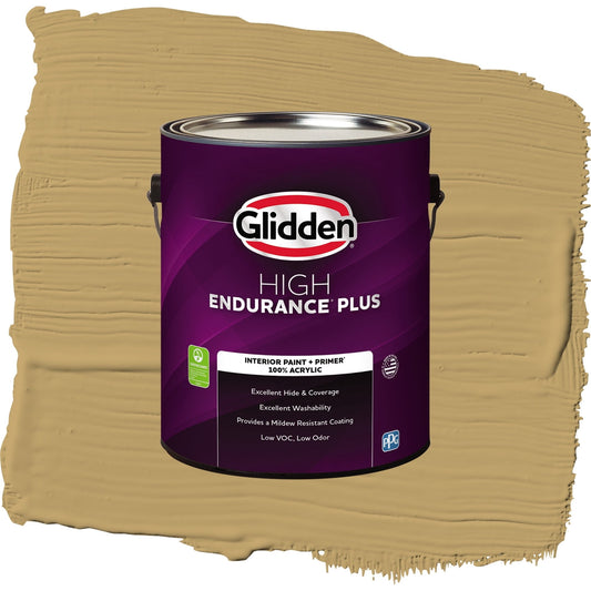 Glidden HEP Buffalo Hide / Yellow, Eggshell Interior Paint with Primer, 1 Gallon