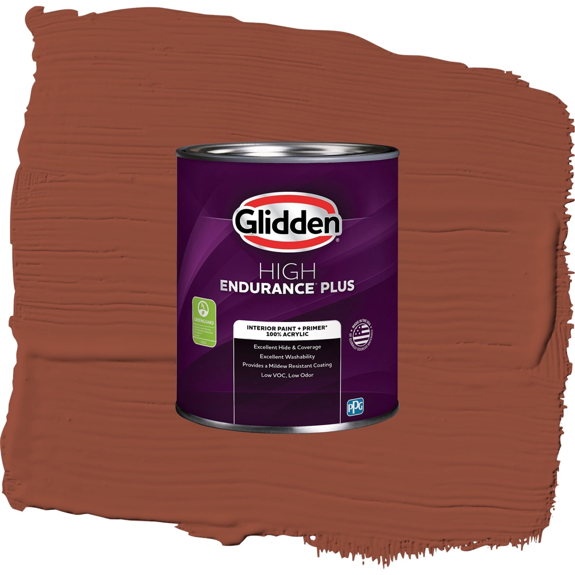Glidden HEP Burled Redwood / Brown, Eggshell Interior Paint with Primer, 1 Quart