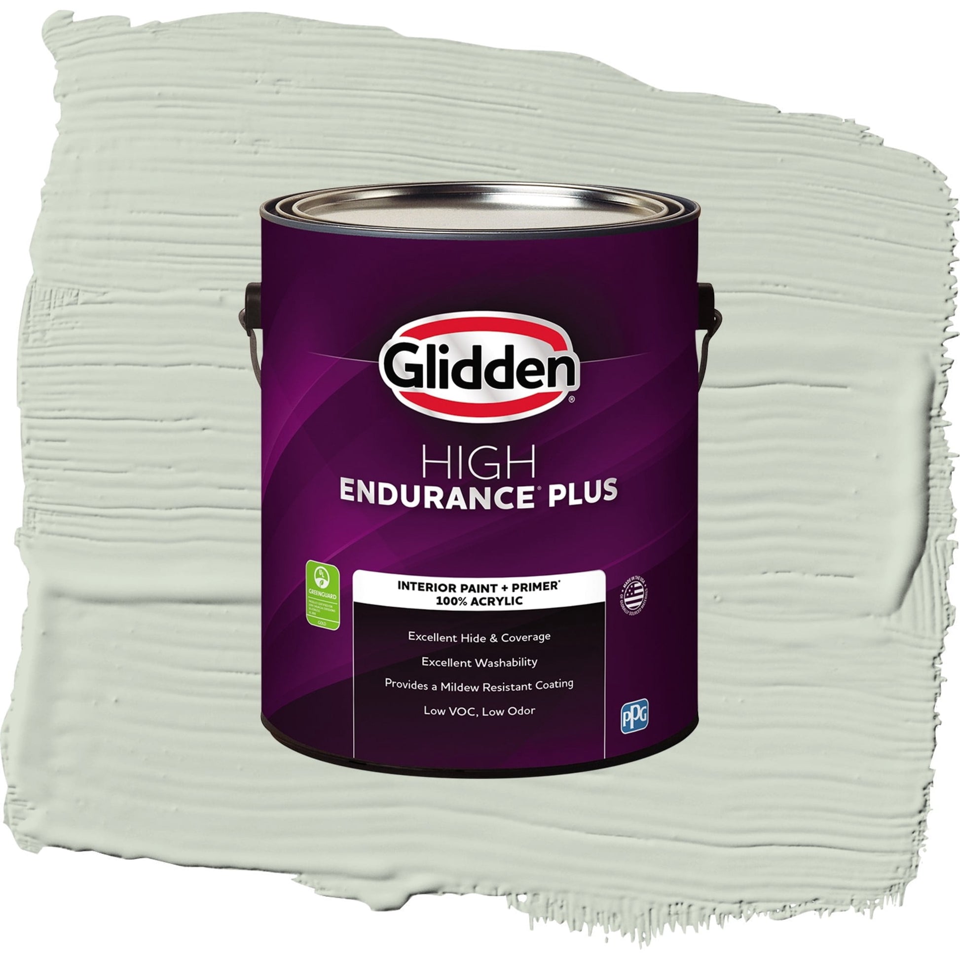 Glidden HEP Castaway / Green, Eggshell Interior Paint with Primer, 1 Gallon