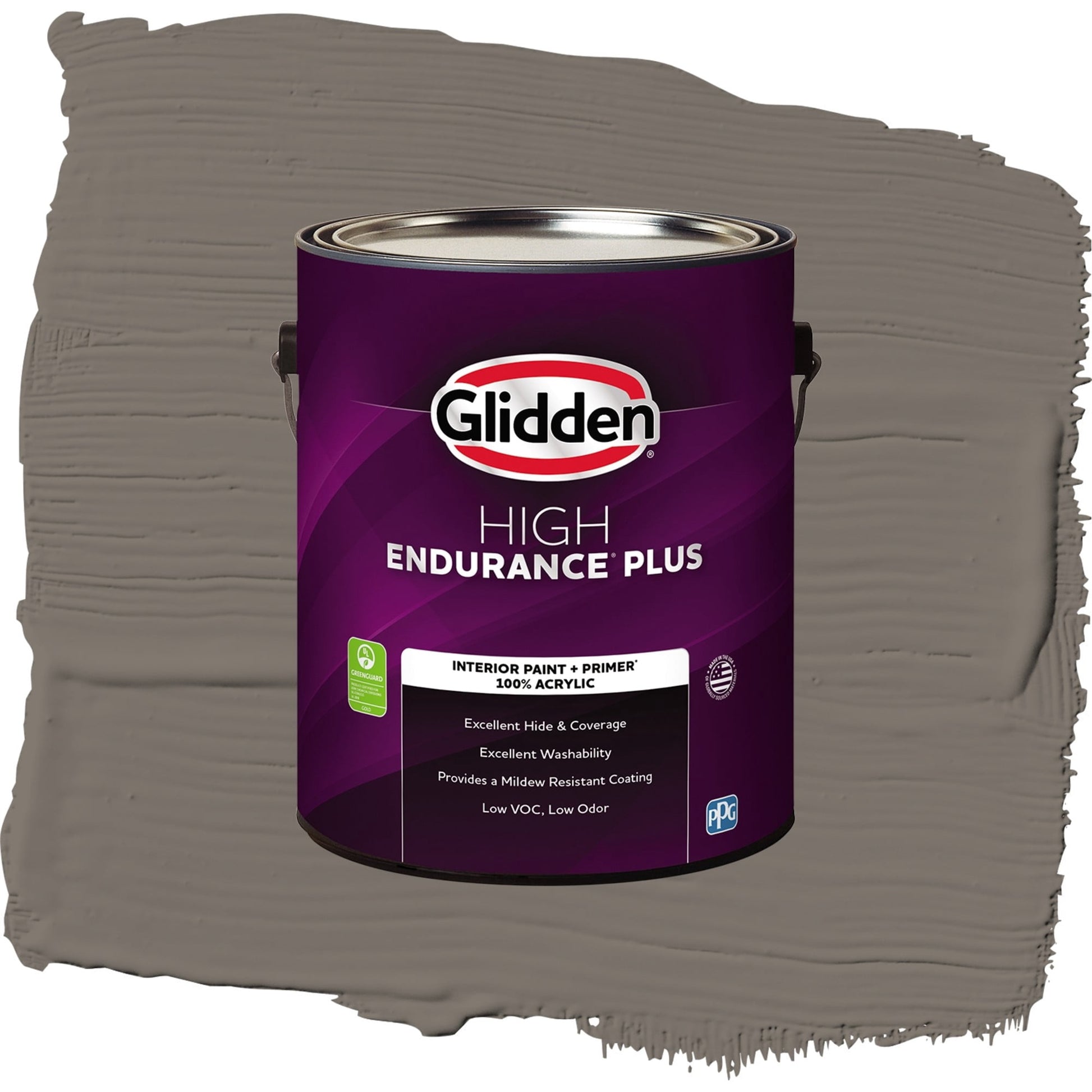 Glidden HEP Deconstruction / Gray, Flat Interior Paint with Primer, 1 Gallon