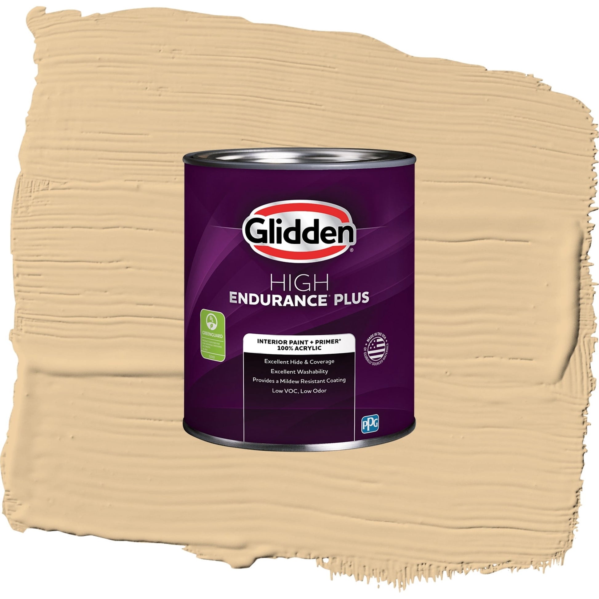 Glidden HEP Faint Fawn / Yellow, Eggshell Interior Paint with Primer, 1 Quart
