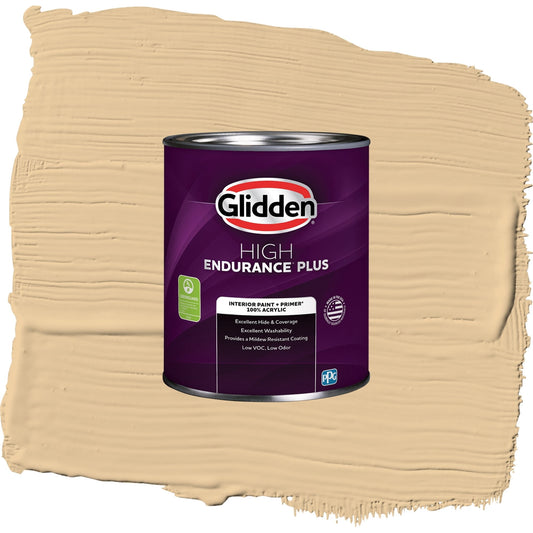 Glidden HEP Faint Fawn / Yellow, Eggshell Interior Paint with Primer, 1 Quart