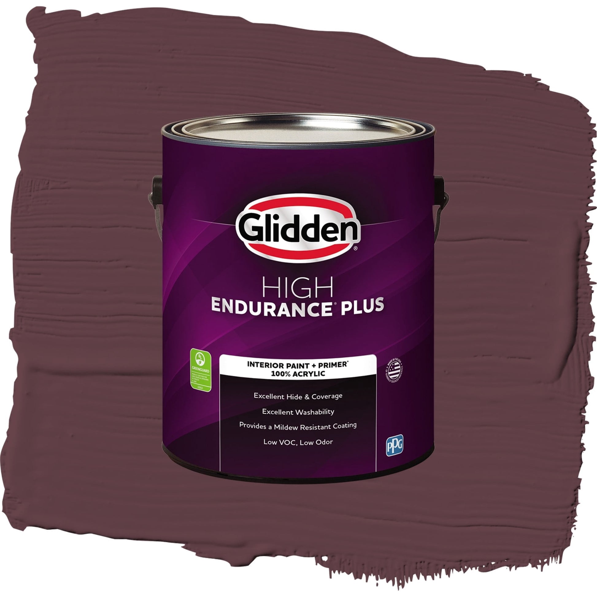 Glidden HEP Gooseberry / Purple, Eggshell Interior Paint with Primer, 1 Gallon