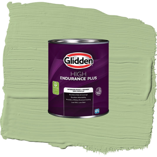 Glidden HEP Harmonious / Green, Eggshell Interior Paint with Primer, 1 Quart