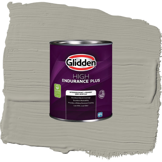 Glidden HEP Hot Stone / Gray, Eggshell Interior Paint with Primer, 1 Quart
