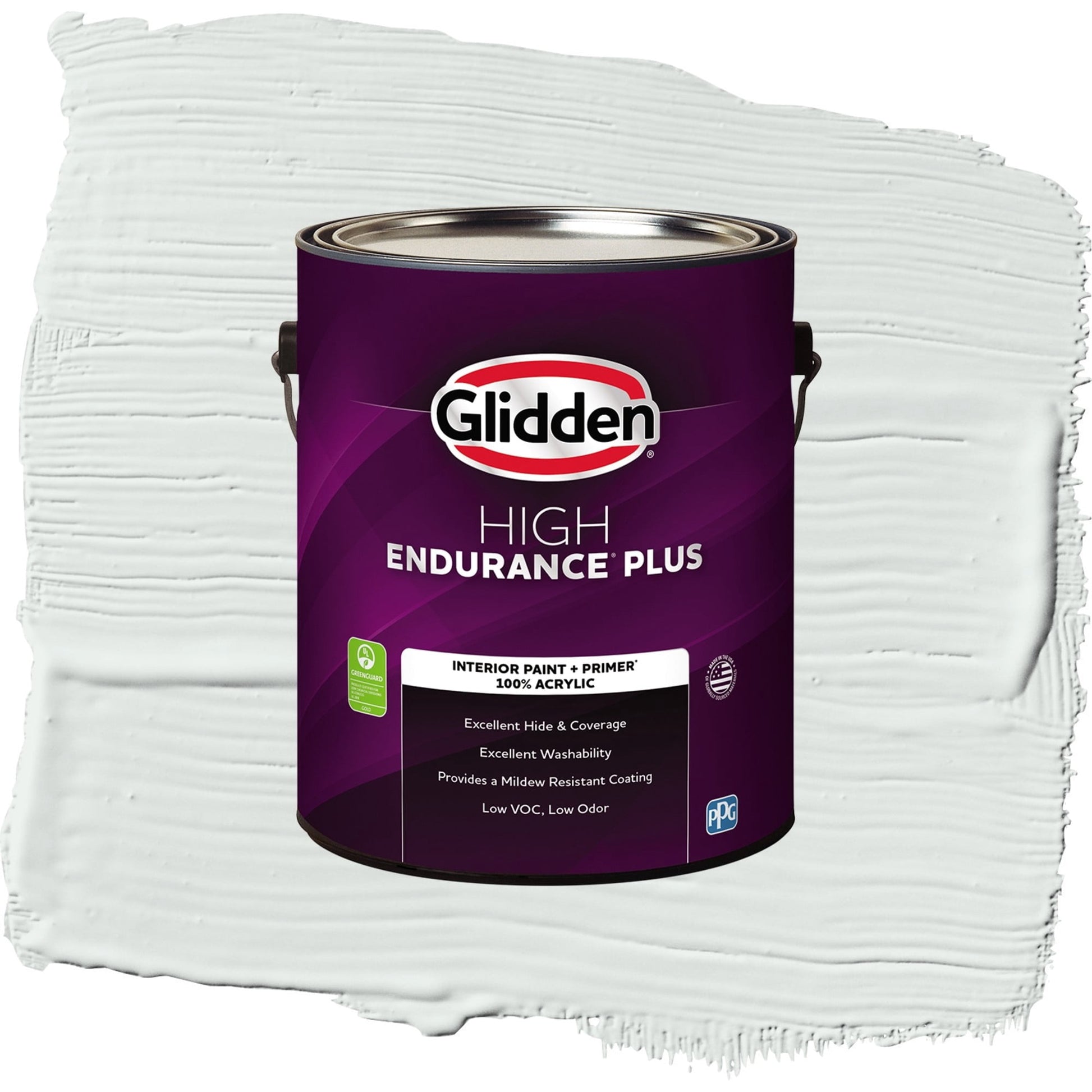 Glidden HEP Icy Bay / Off-White Flat Interior Paint with Primer, 1 Gallon