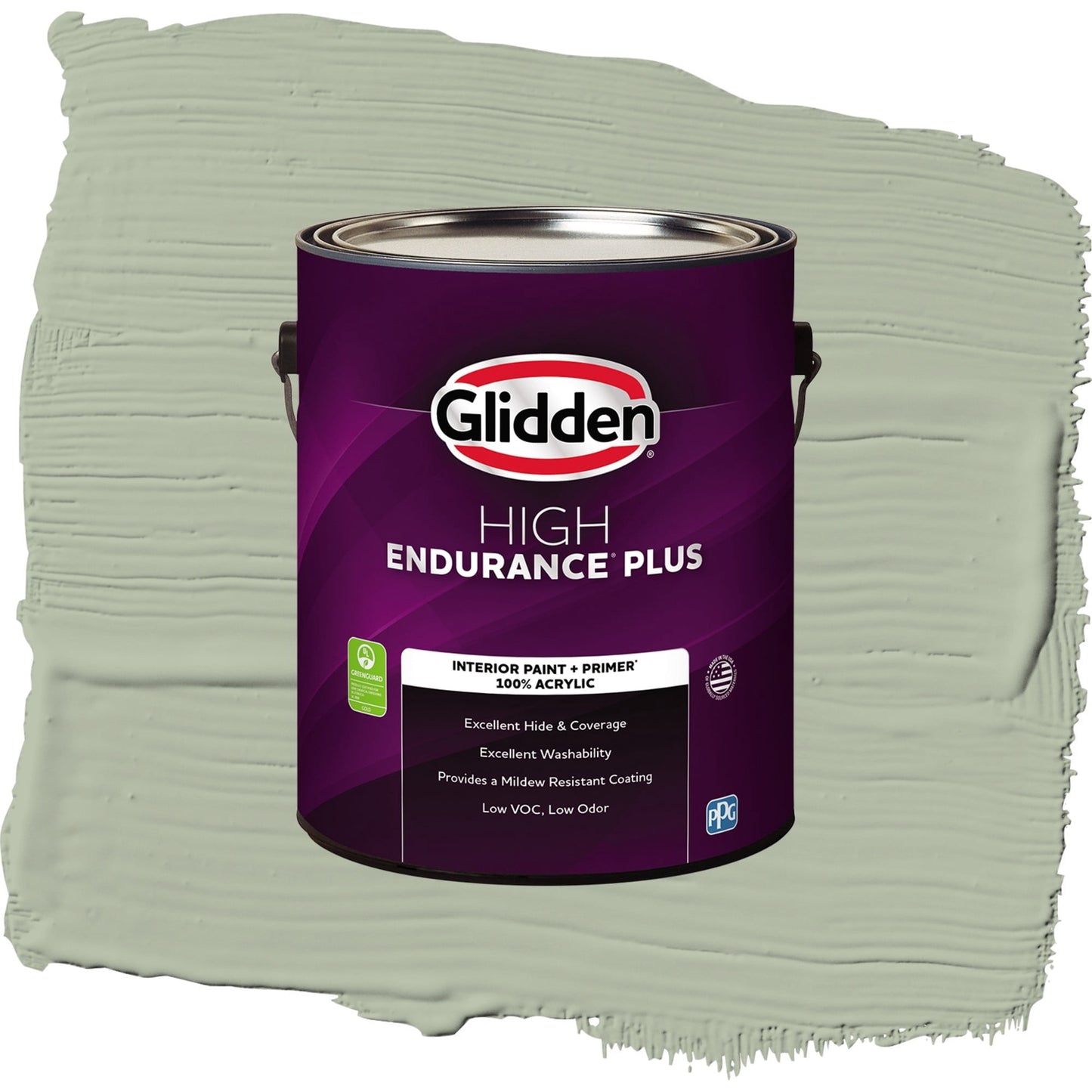 Glidden HEP Light Sage / Green, Flat Interior Paint with Primer, 1 Gallon