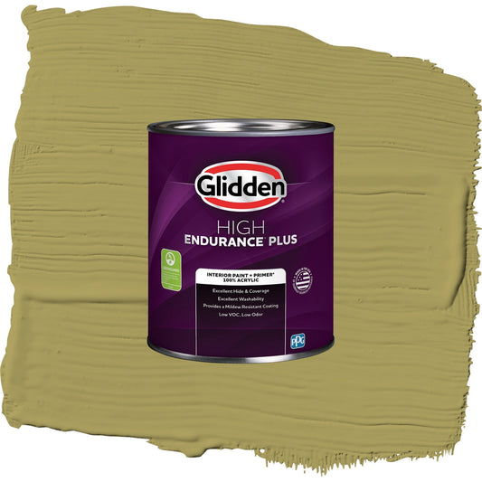 Glidden HEP Loveliest Leaves / Green, Eggshell Interior Paint with Primer, 1 Quart