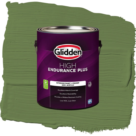 Glidden HEP Mint Leaves / Green, Semi-Gloss Interior Paint with Primer, 1 Gallon