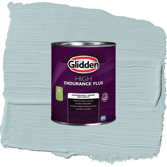 Glidden HEP Misty Surf / Blue, Eggshell Interior Paint with Primer, 1 Quart