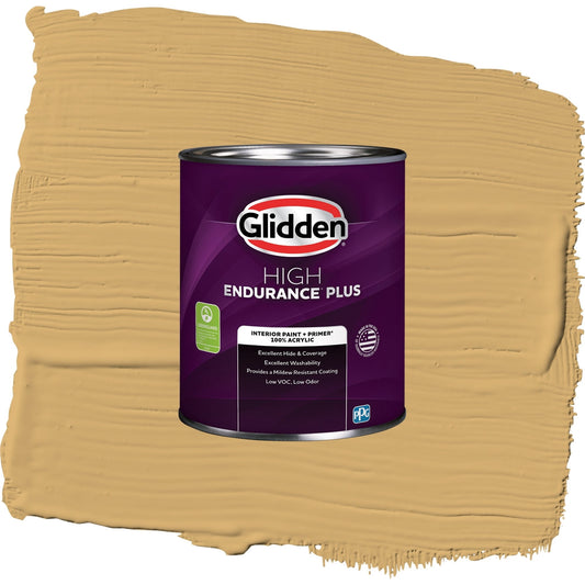 Glidden HEP More Maple / Yellow, Eggshell Interior Paint with Primer, 1 Quart