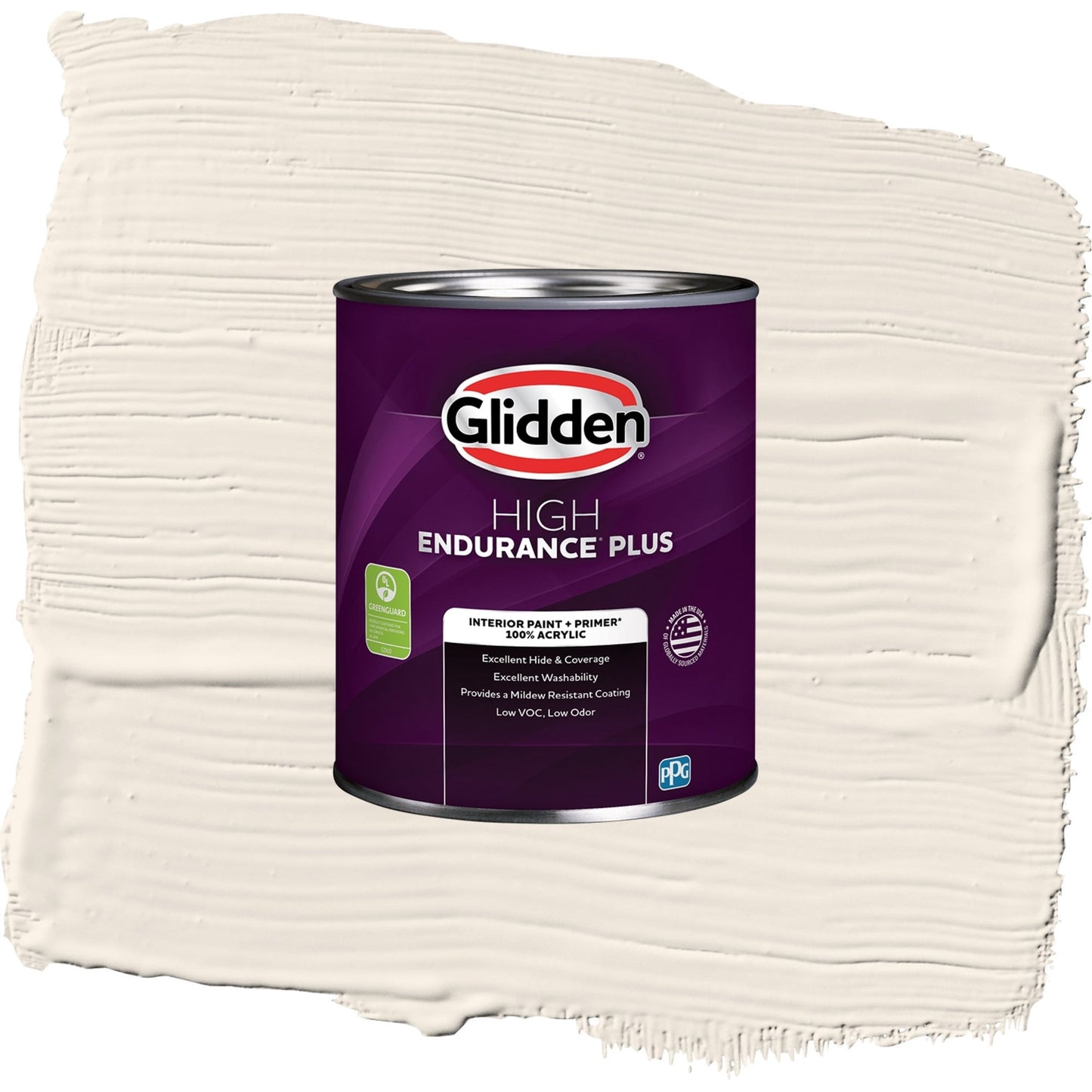 Glidden HEP Pearls and Lace / White Eggshell Interior Paint with Primer, 1 Quart