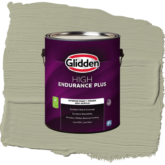 Glidden HEP Photo Gray / Green, Eggshell Interior Paint with Primer, 1 Gallon