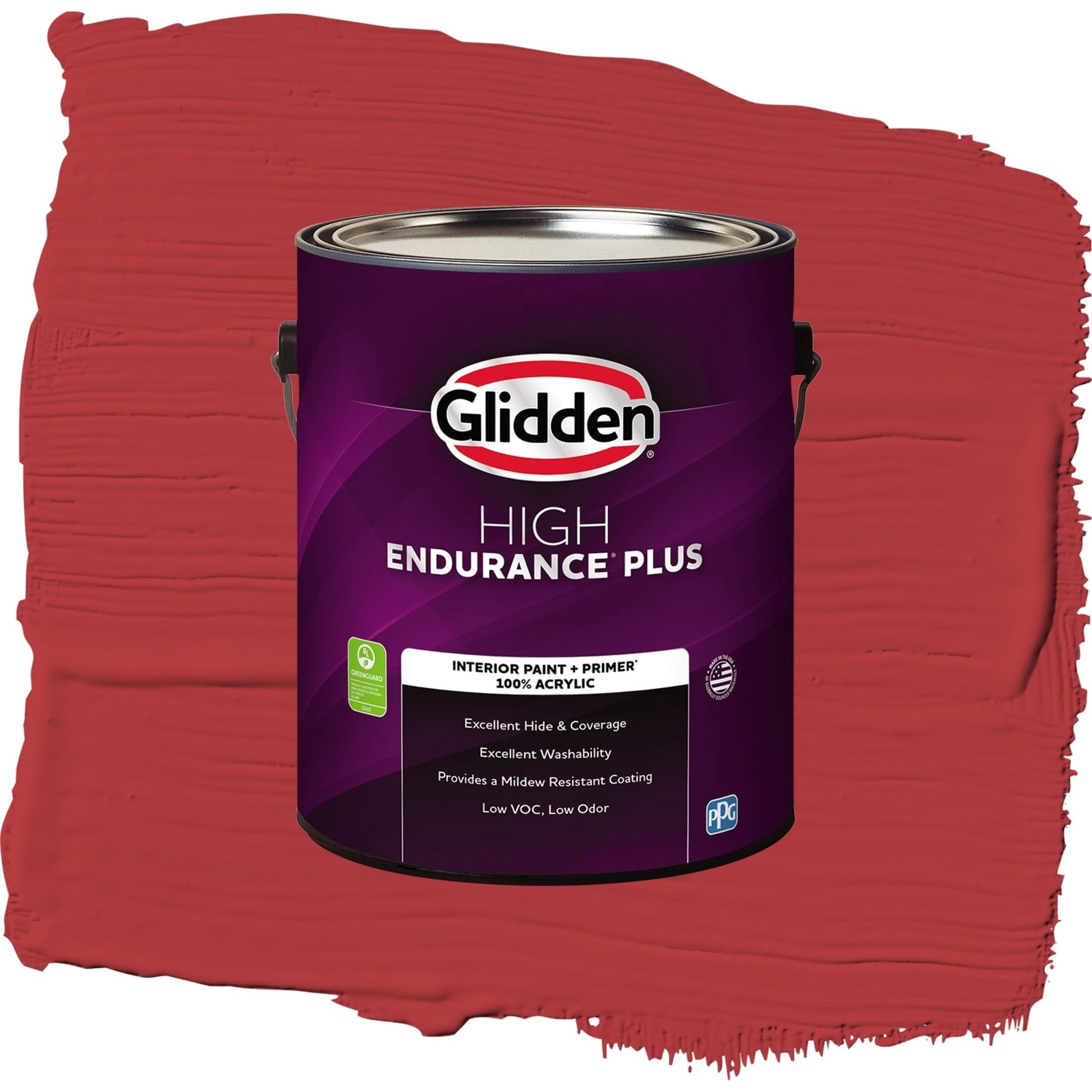 Glidden HEP Red Gumball / Red, Semi-Gloss Interior Paint with Primer, 1 Gallon