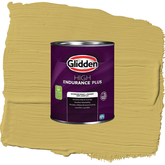 Glidden HEP Split Pea Soup / Green, Semi-Gloss Interior Paint with Primer, 1 Quart