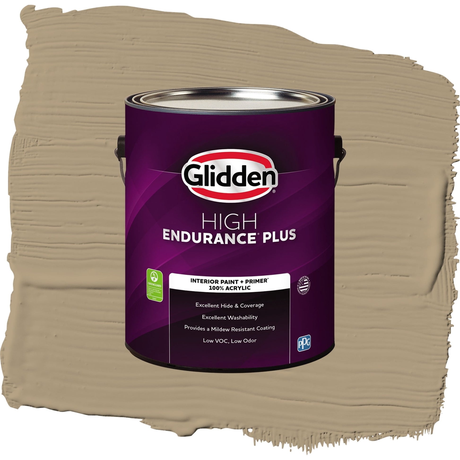 Glidden HEP Stony Creek / Beige, Semi-Gloss Interior Paint with Primer, 1 Gallon