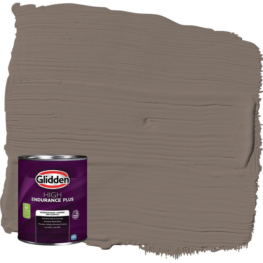 Glidden HEP Tattle Tail / Brown, Eggshell Interior Paint with Primer, 1 Quart