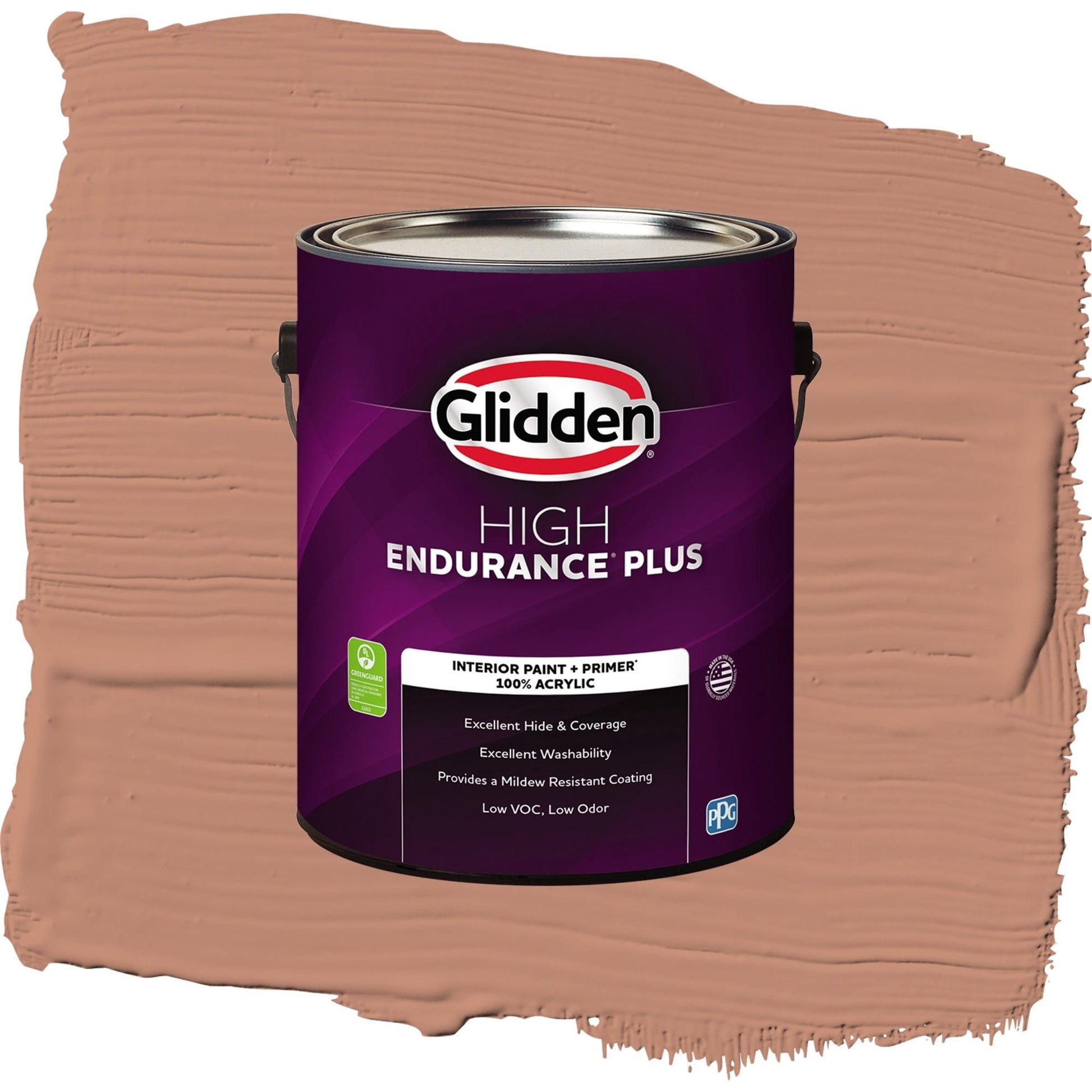 Glidden HEP Terrazzo Tan / Orange, Semi-Gloss Interior Paint with Primer, 1 Gallon