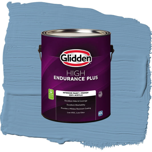 Glidden HEP Walden Pond / Blue, Flat Interior Paint with Primer, 1 Gallon