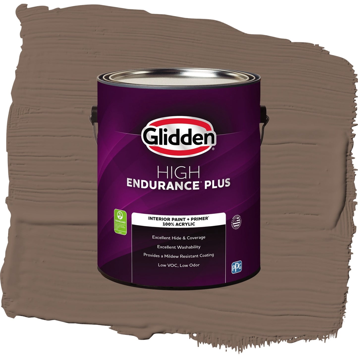 Glidden HEP Warrior / Brown, Semi-Gloss Interior Paint with Primer, 1 Gallon
