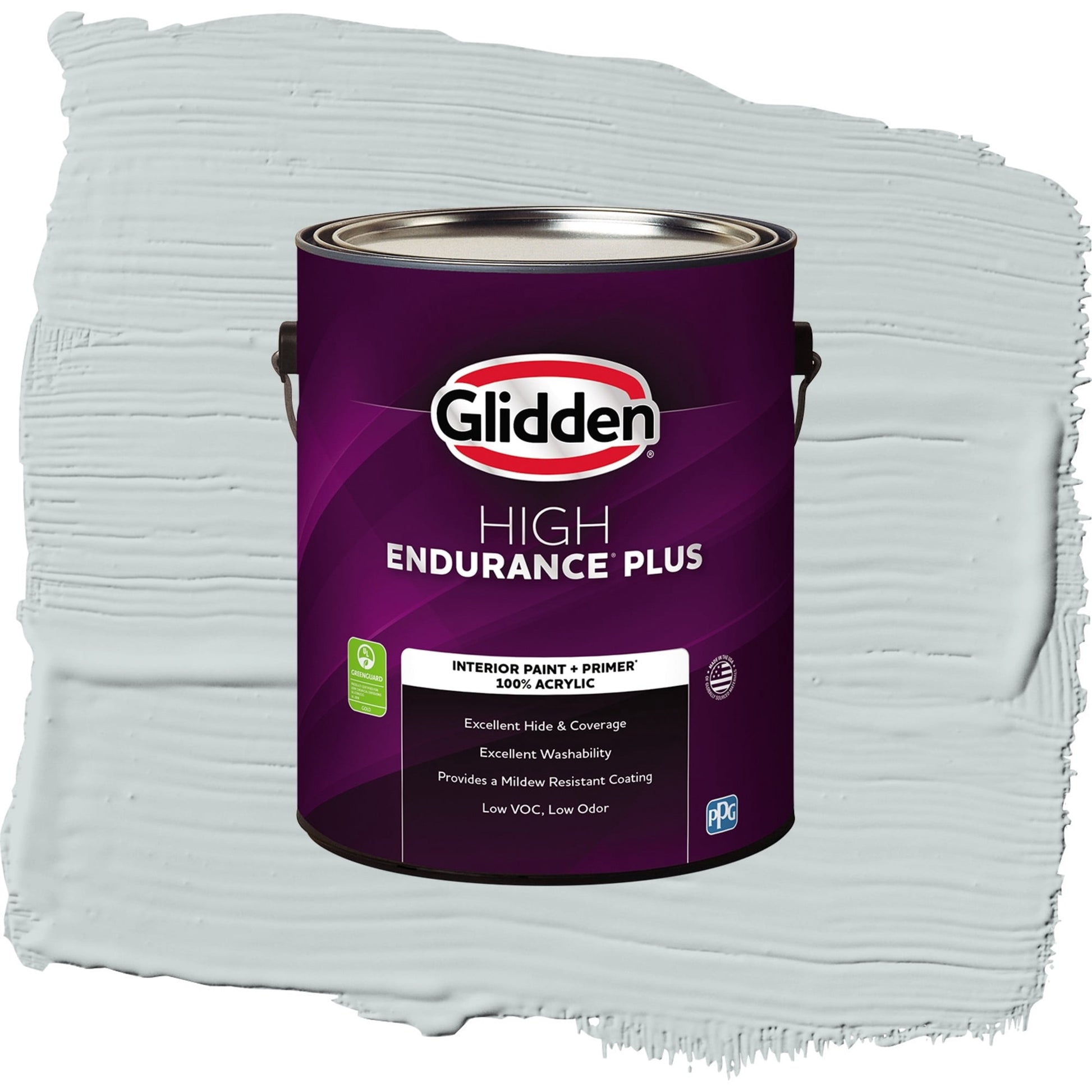 Glidden HEP Winter Chill / Gray, Flat Interior Paint with Primer, 1 Gallon