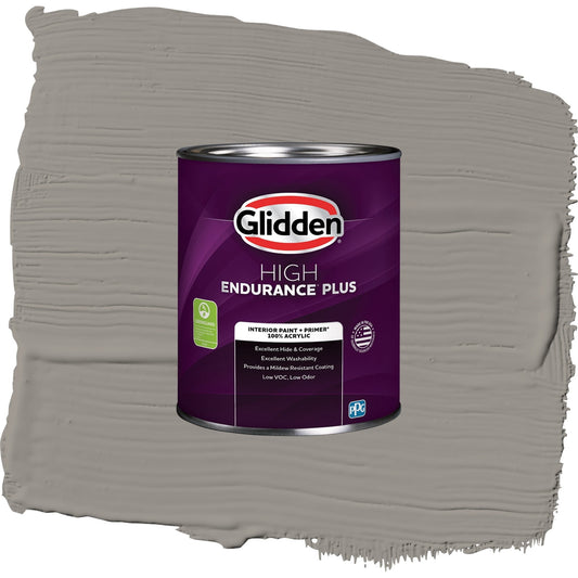 Glidden HEP Lazy Afternoon / Gray, Eggshell Interior Paint with Primer, 1 Quart