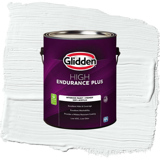 Glidden HEP Moonlit Snow / Gray, Eggshell Interior Paint with Primer, 1 Gallon