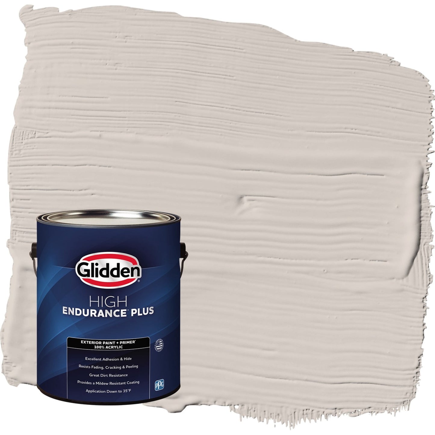 Glidden HEP My Alibi / Beige Flat Exterior Paint with Primer, 1 Gallon