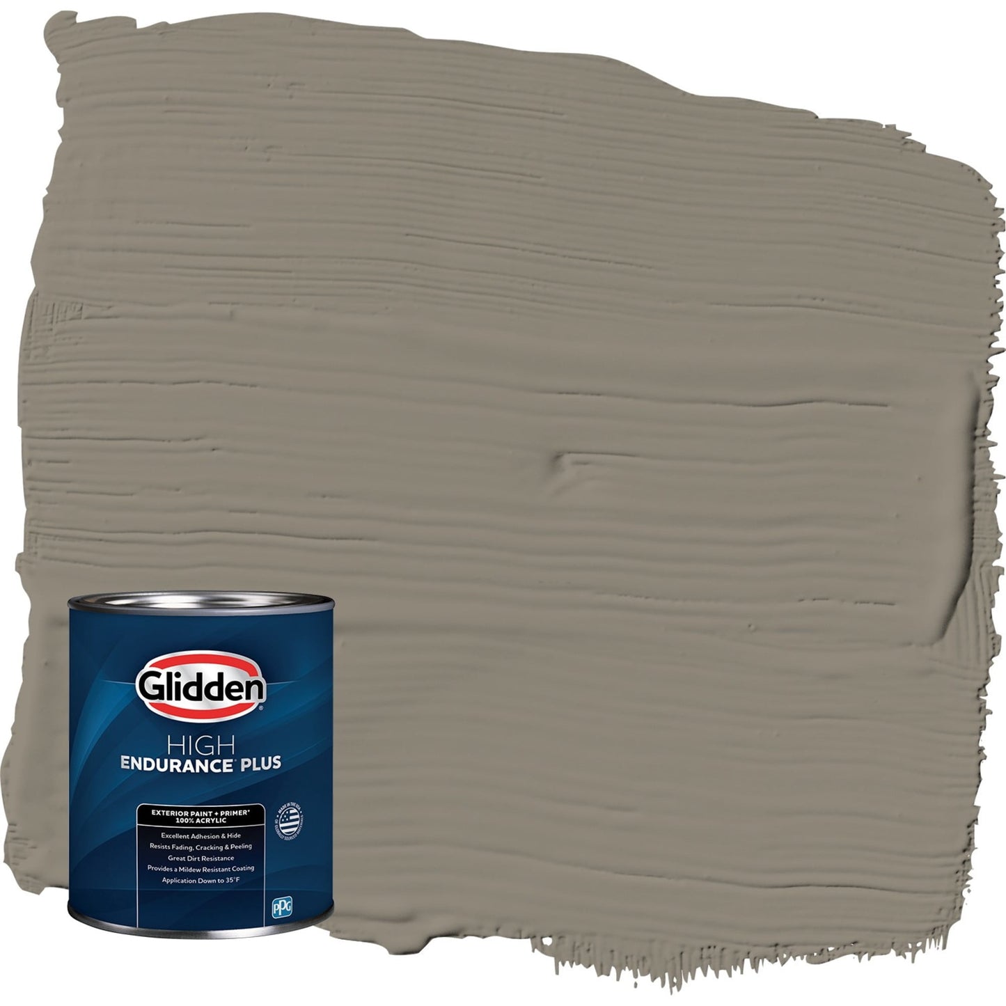 Glidden HEP Roller Coaster / Tan Satin Exterior Paint with Primer, 1 Quart