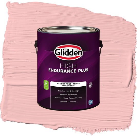 Glidden HEP Silver Strawberry Interior Paint + Primer Flat , 1 Gallon