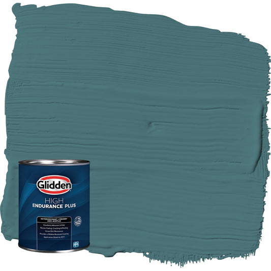 Glidden HEP Vining Ivy / Green Satin Exterior Paint with Primer, 1 Quart