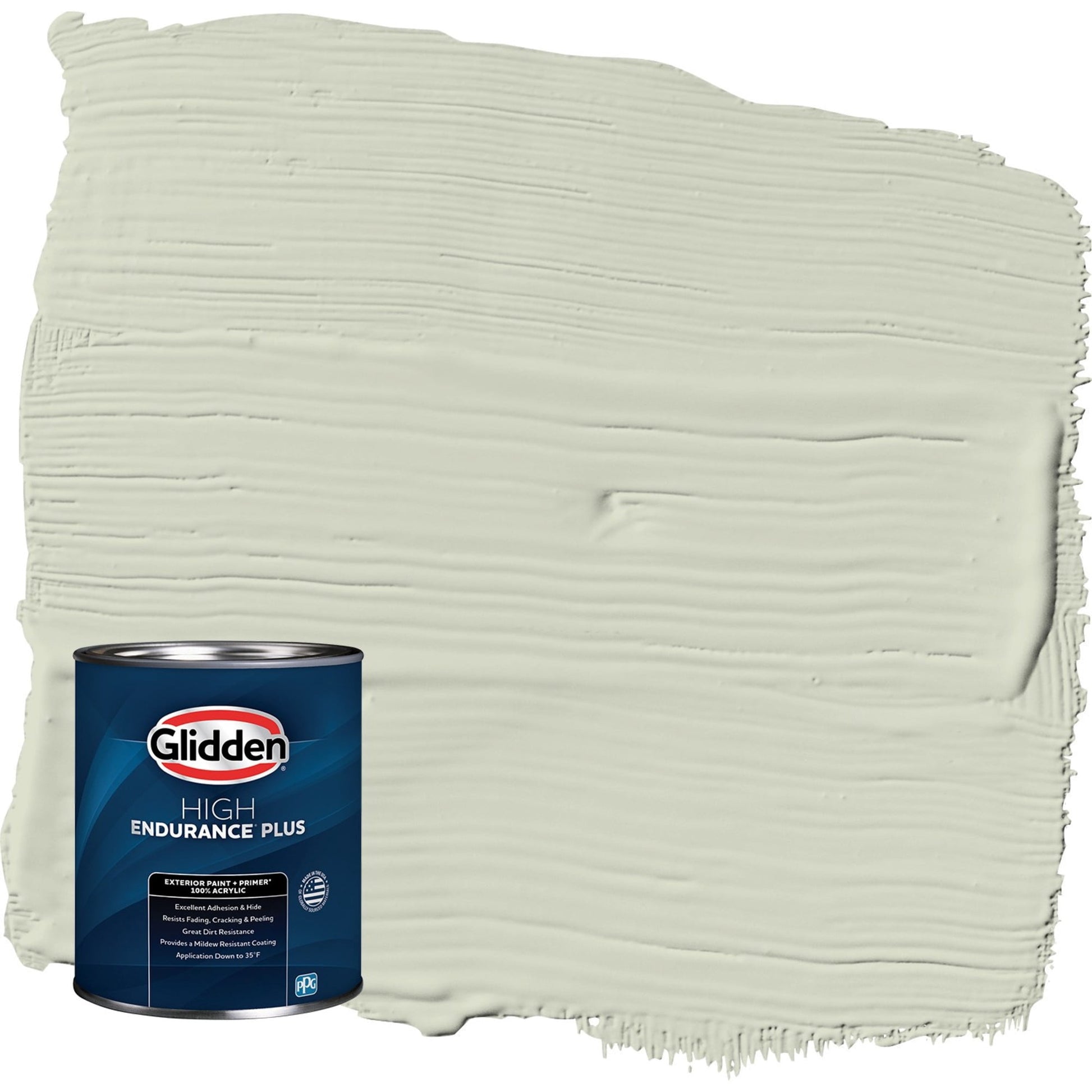 Glidden HEP White Sage / Green Satin Exterior Paint with Primer, 1 Quart