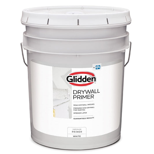 Glidden Interior Drywall Primer Flat, White, 5 Gallons