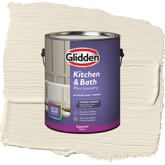 Glidden Glidden Kitchen Bath and Laundry Brandied Pears / White, Eggshell Interior Paint with Primer, 1 Gallon