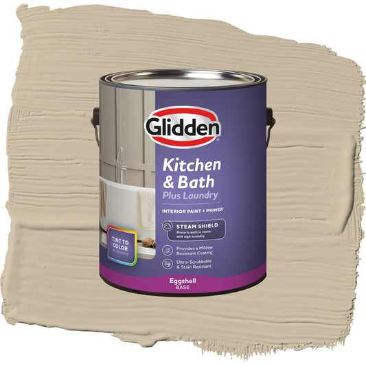 Glidden Glidden Kitchen Bath and Laundry Dusty Trail / Beige, Eggshell Interior Paint with Primer, 1 Gallon