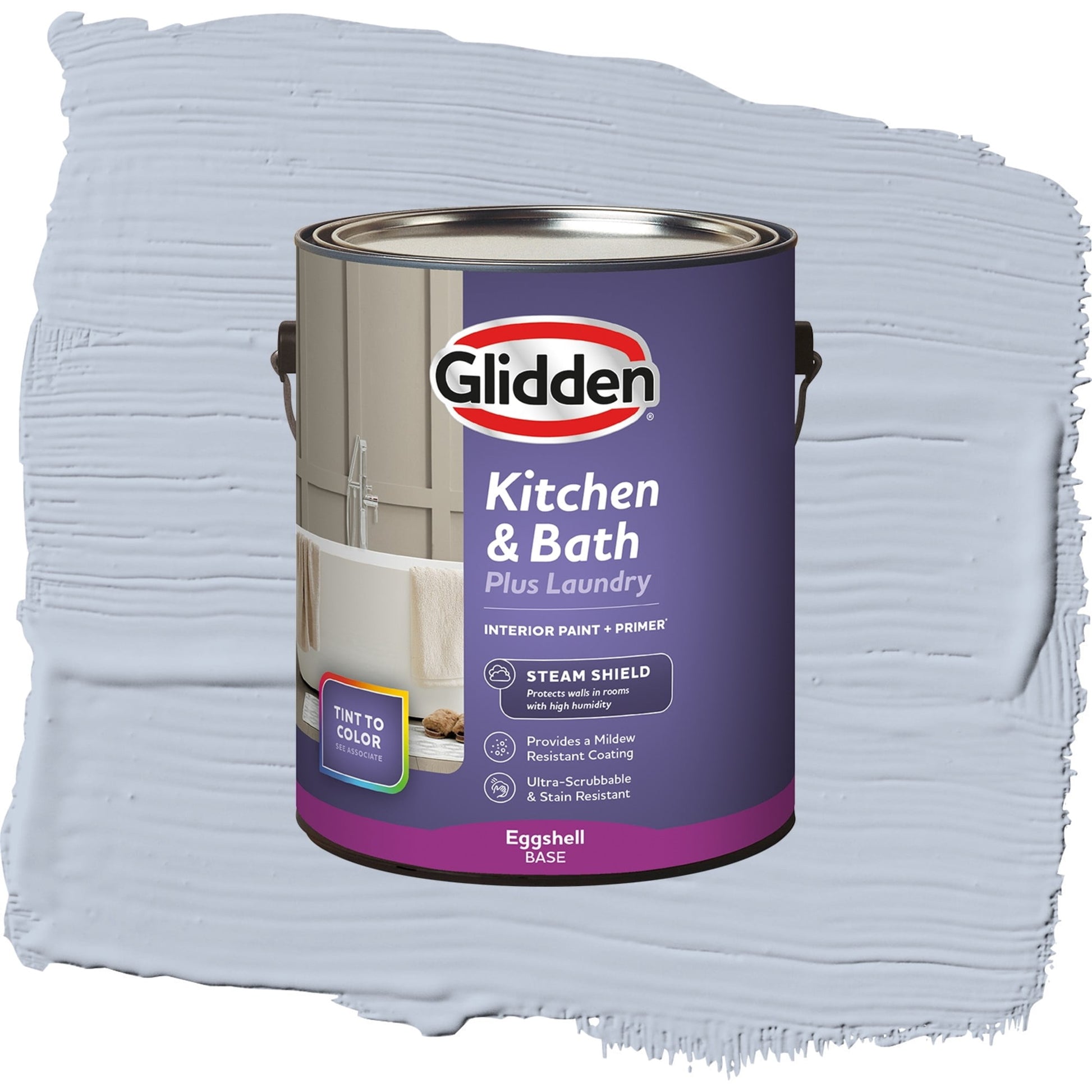 Glidden Glidden Kitchen Bath and Laundry Northern Exposure / Blue, Eggshell Interior Paint with Primer, 1 Gallon