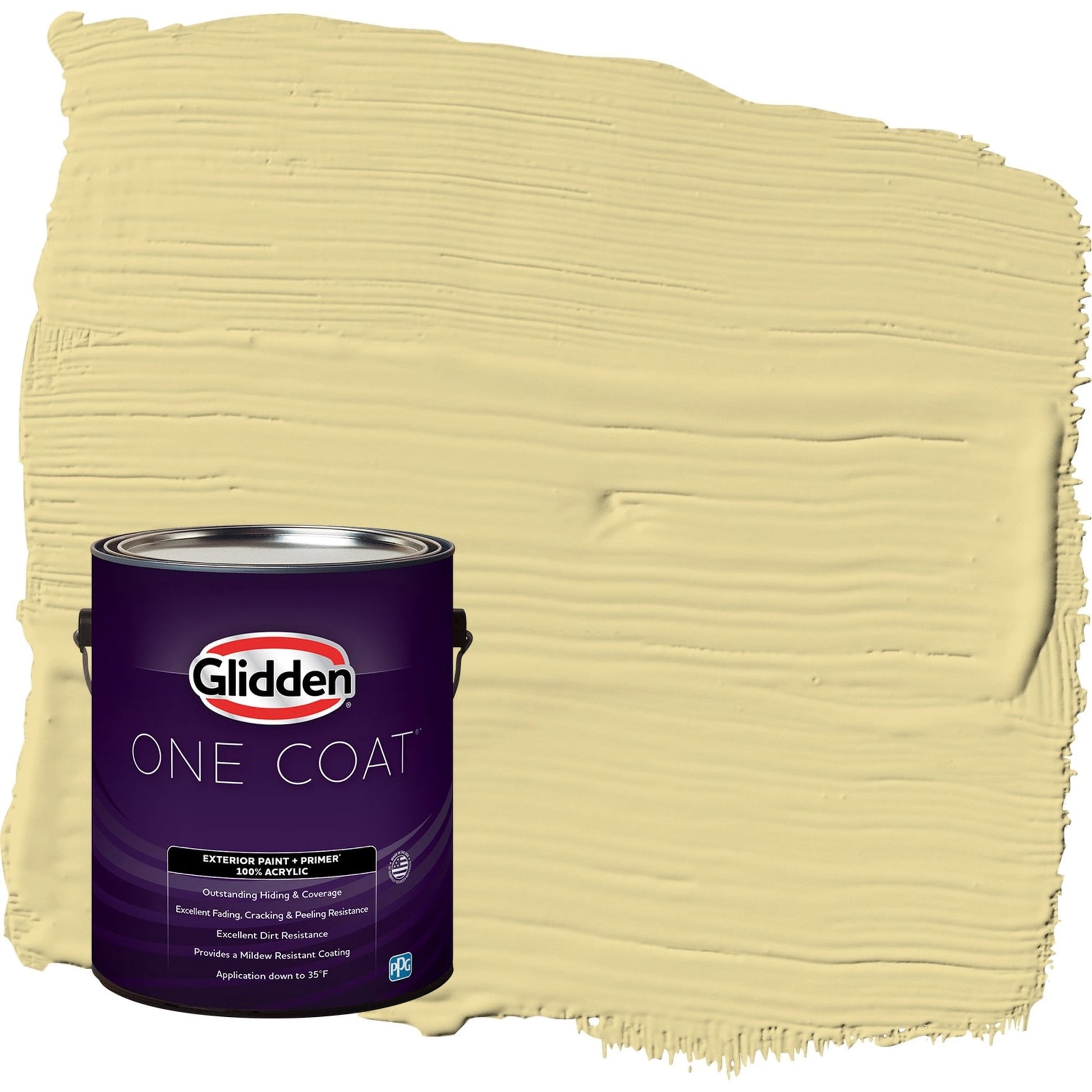 Glidden One Coat Twinkle Toes / Green Semi-Gloss Exterior Paint with Primer, 1 Gallon