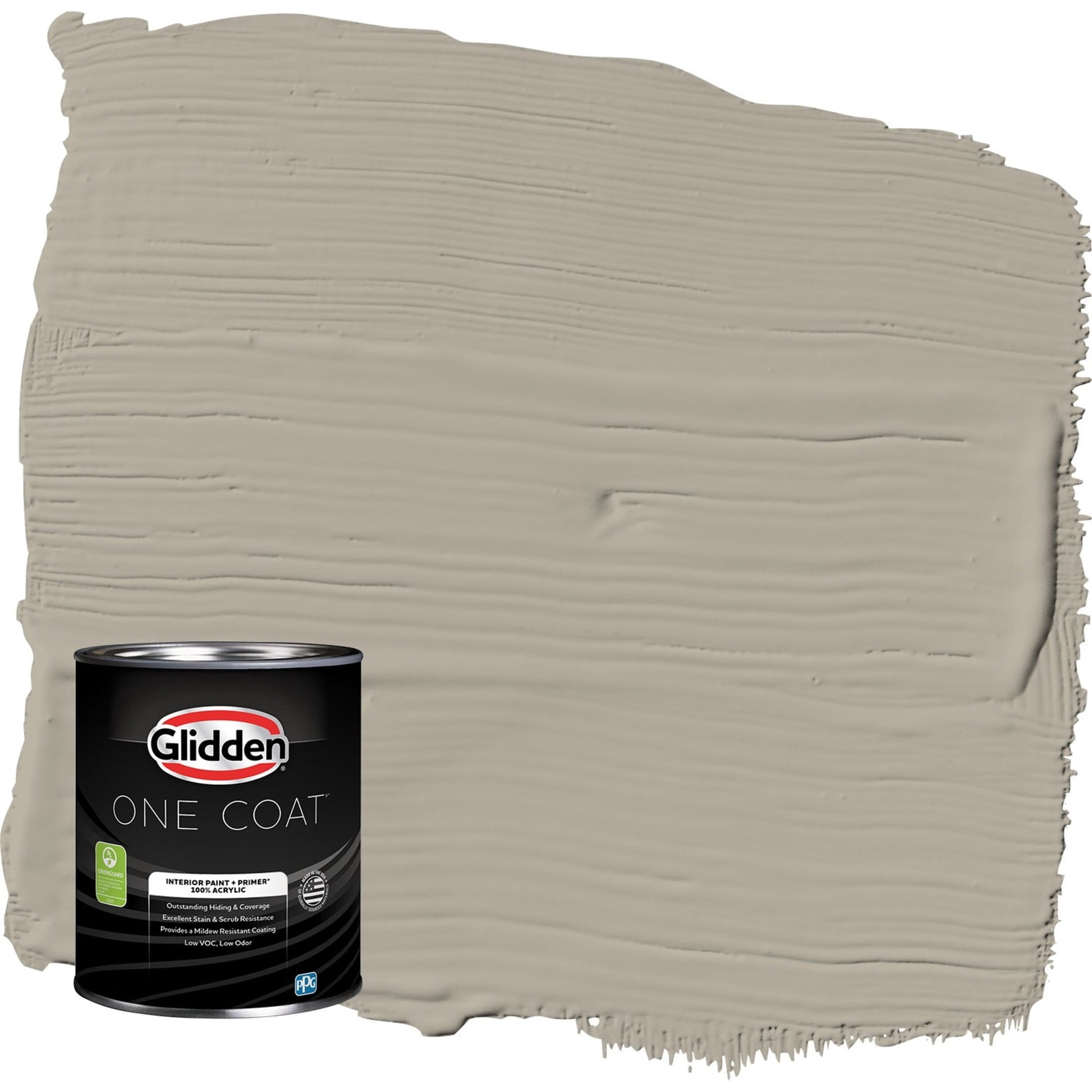Glidden One Coat Sharkskin / Gray Semi-Gloss Interior Paint with Primer, 1 Quart