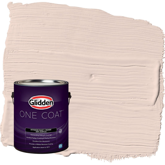 Glidden One Coat Bare Beige / Orange Flat Exterior Paint with Primer, 1 Gallon