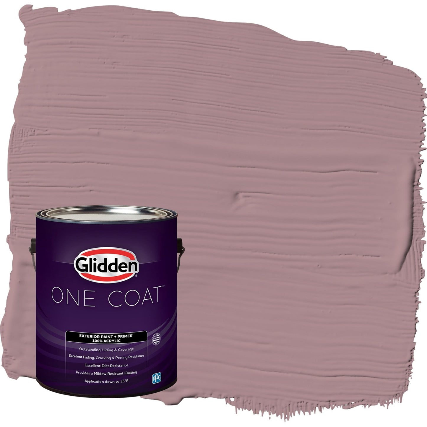 Glidden One Coat Coffee Rose / Purple Semi-Gloss Exterior Paint with Primer, 1 Gallon