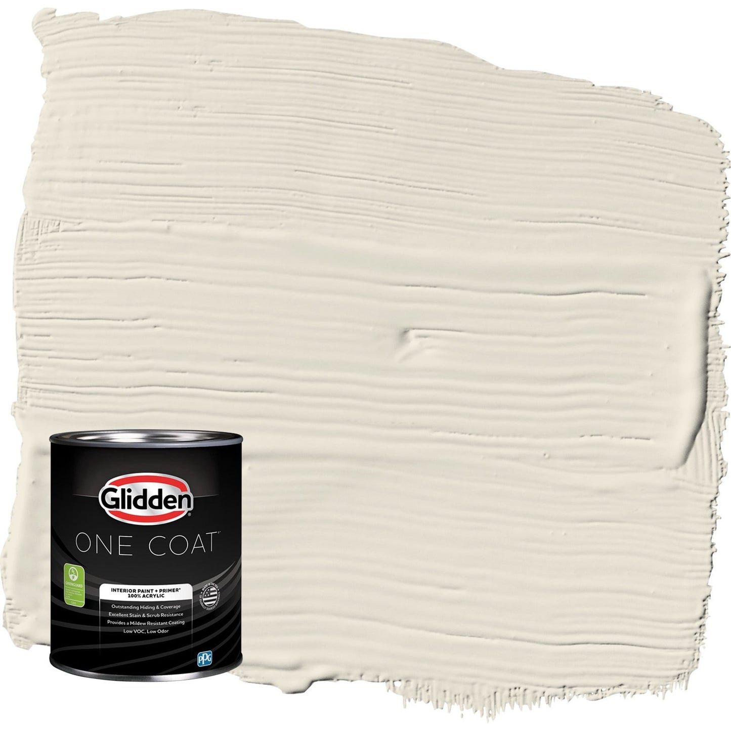 Glidden One Coat Southern Breeze / Beige Flat Interior Paint with Primer, 1 Quart