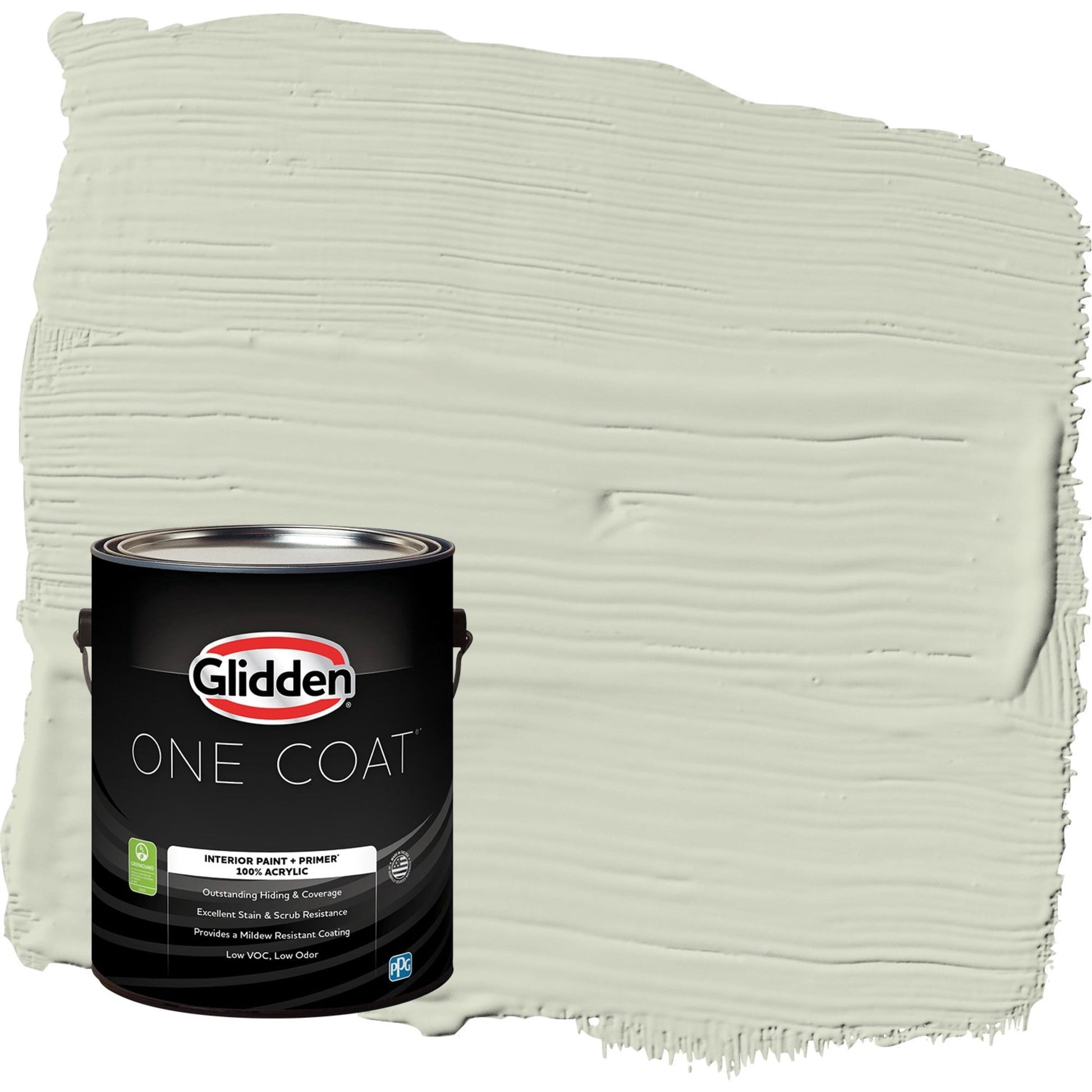 Glidden One Coat White Sage / Green Semi-Gloss Interior Paint with Primer, 1 Gallon