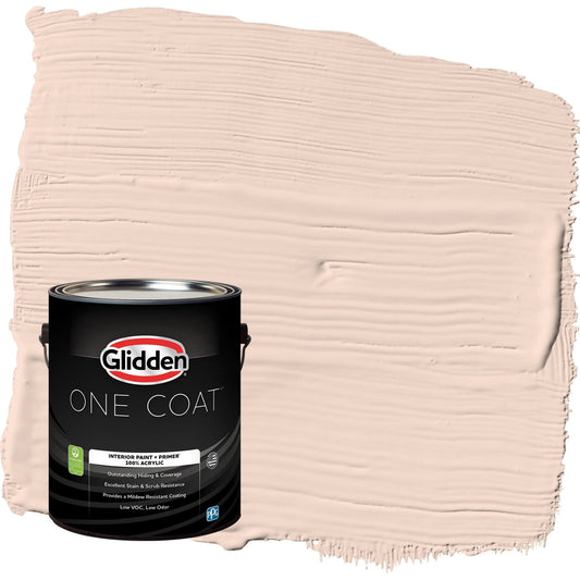 Glidden One Coat Blush Beige / Orange Semi-Gloss Interior Paint with Primer, 1 Gallon