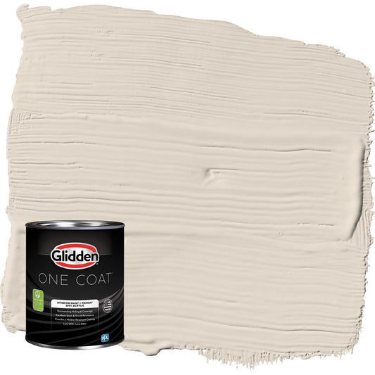 Glidden One Coat Casual Elegance / Beige Flat Interior Paint with Primer, 1 Quart