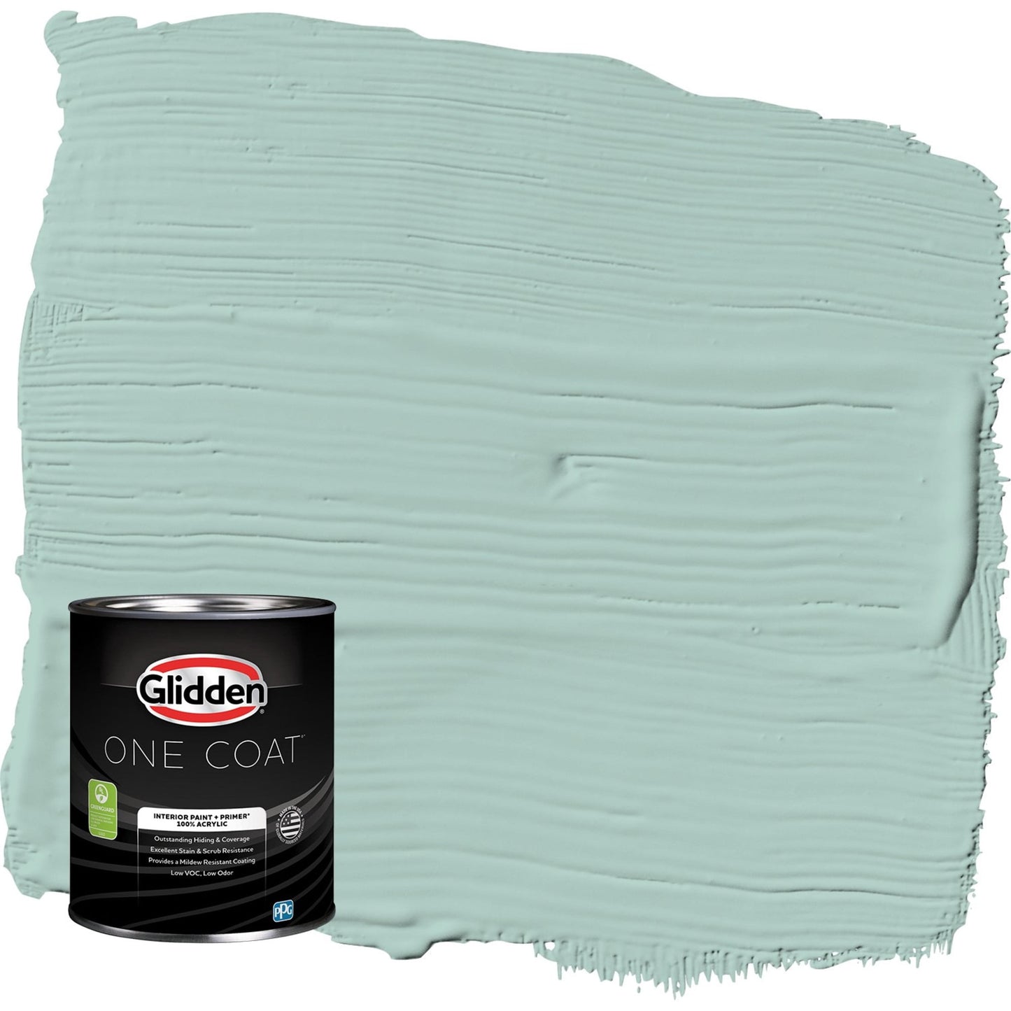 Glidden One Coat Copenhagen / Green Semi-Gloss Interior Paint with Primer, 1 Quart
