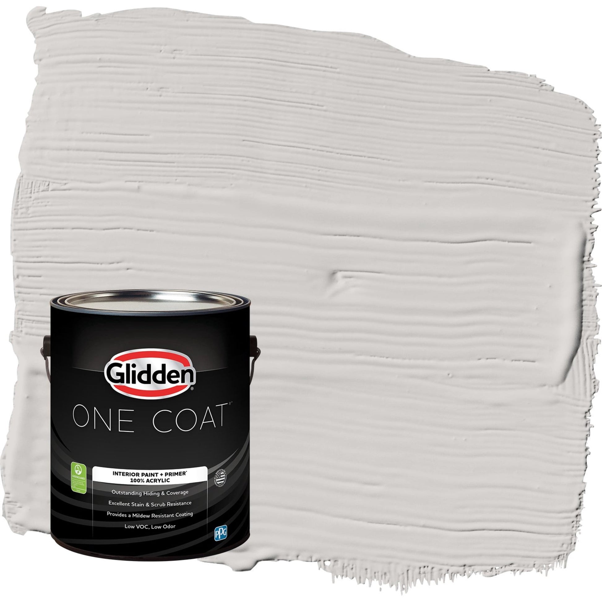 Glidden One Coat Elusion / Grey Flat Interior Paint with Primer, 1 Gallon