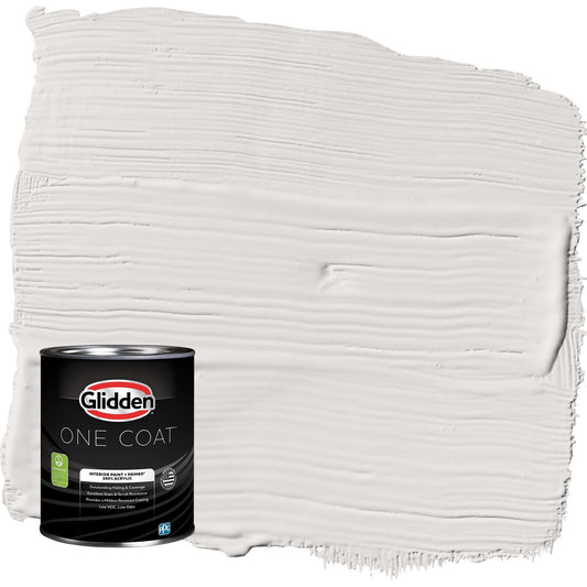 Glidden One Coat Interior Paint and Primer, Fall Chill / Gray, 1 Quart, Eggshell