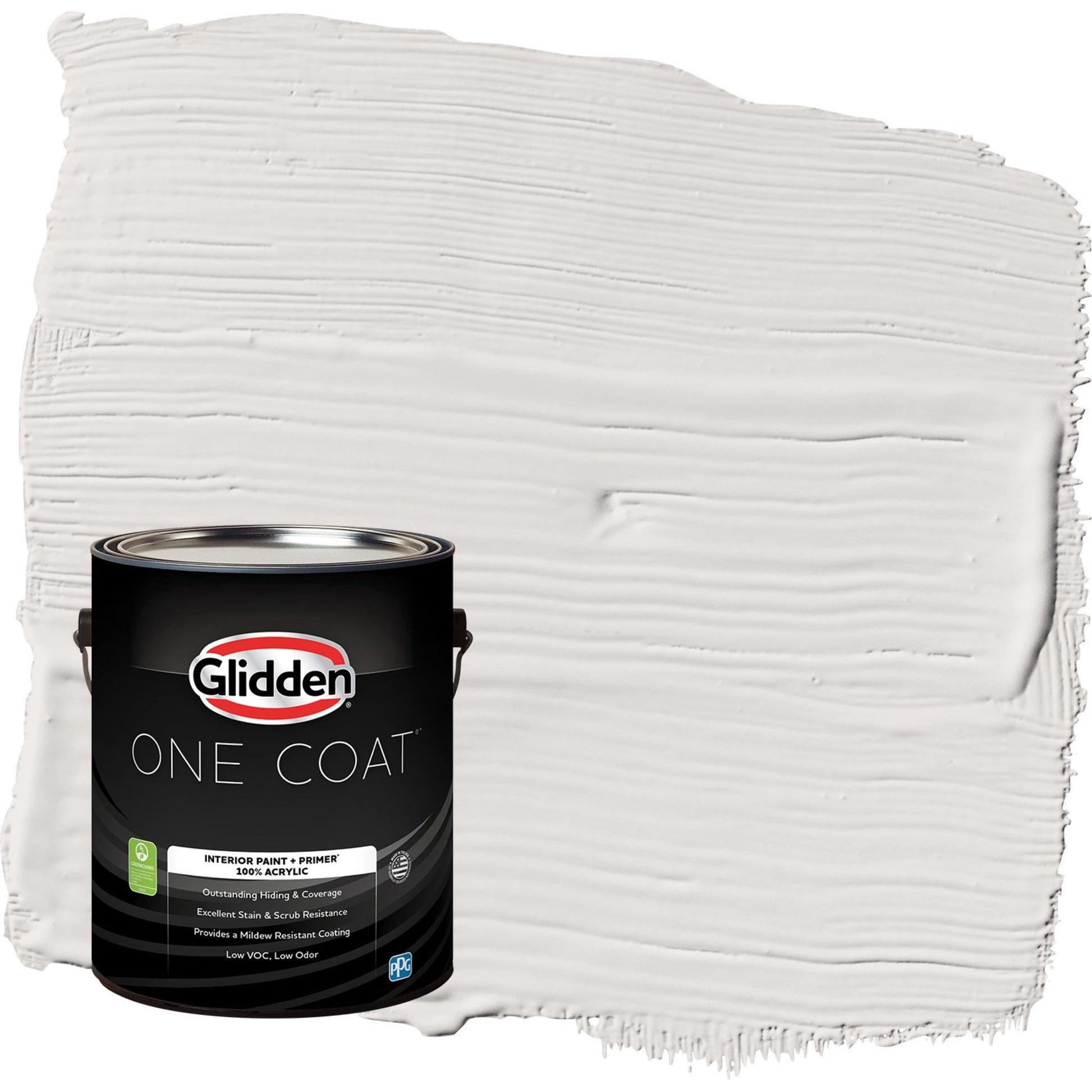 Glidden One Coat Fall Chill / Grey Flat Interior Paint with Primer, 1 Gallon
