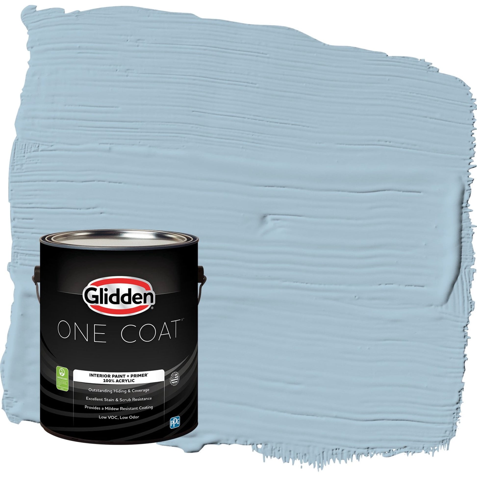 Glidden One Coat Graceful / Blue Eggshell Interior Paint with Primer, 1 Gallon